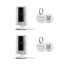 White: 2-Pack Indoor Cam (Naboom) + 2-Pack Pet Tag (Ibex)