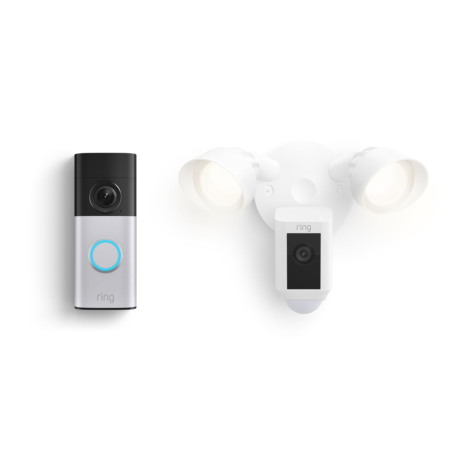 White:Wired Doorbell Plus (2nd Gen) + Floodlight Cam Plus