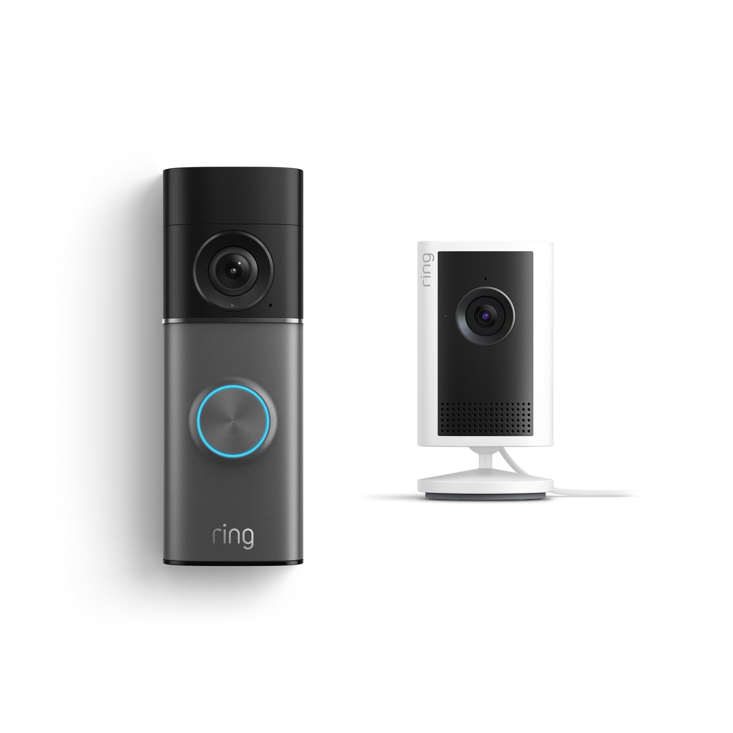 Deep Silver + White: Wired Doorbell Pro (3rd Gen) + Indoor Cam Plus Bundle