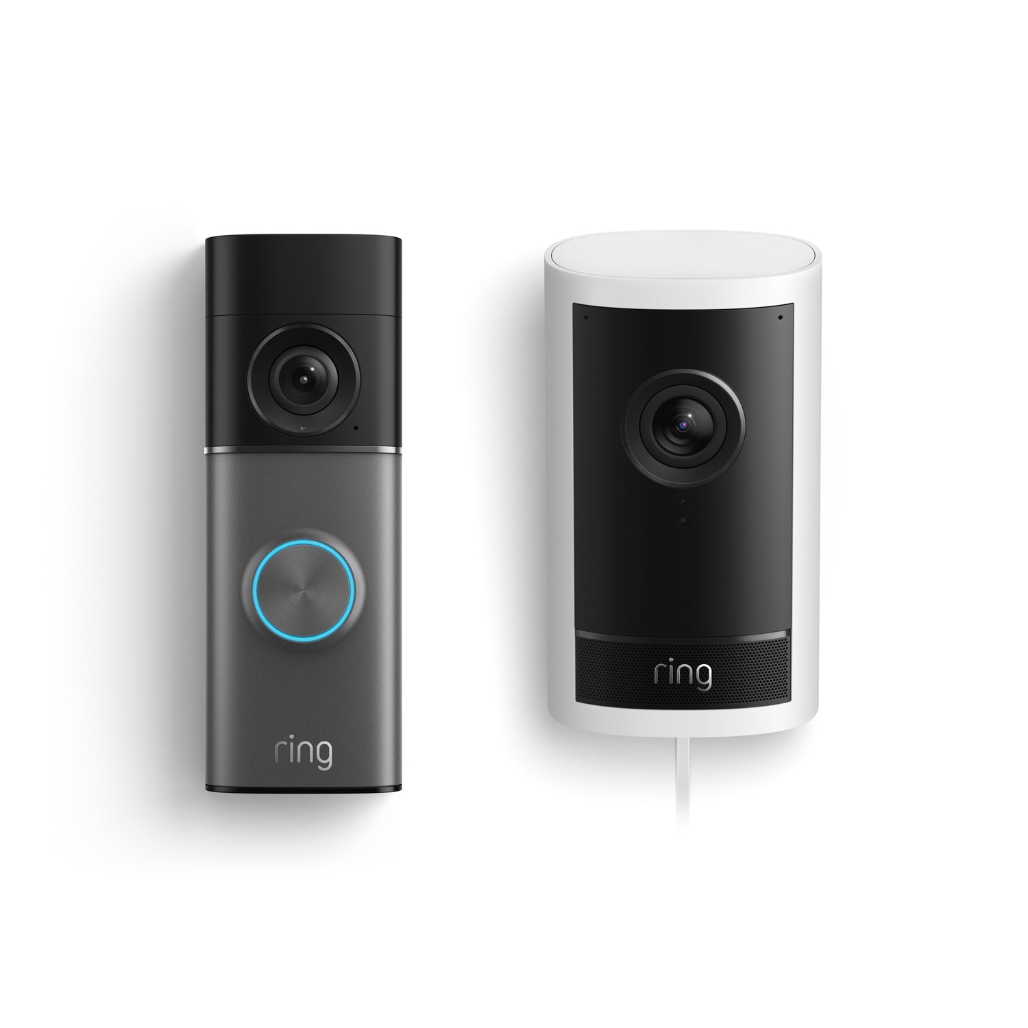 White:Wired Doorbell Pro (3rd Gen) + Outdoor Cam Pro, Plug-In