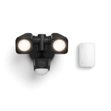 Black:Smart Lighting Floodlight Wired + Bridge