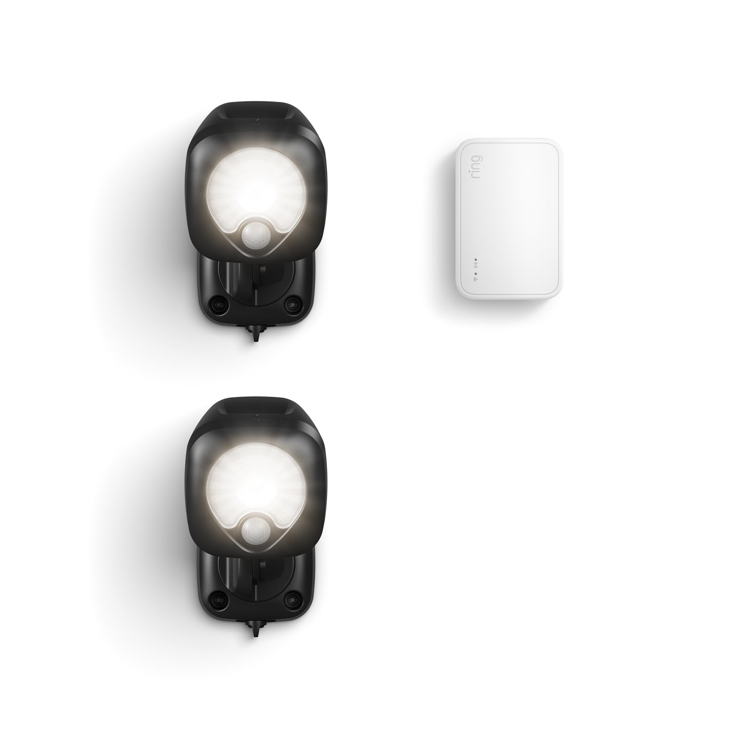 Black:Smart Lighting Spotlight 2-Pack + Bridge