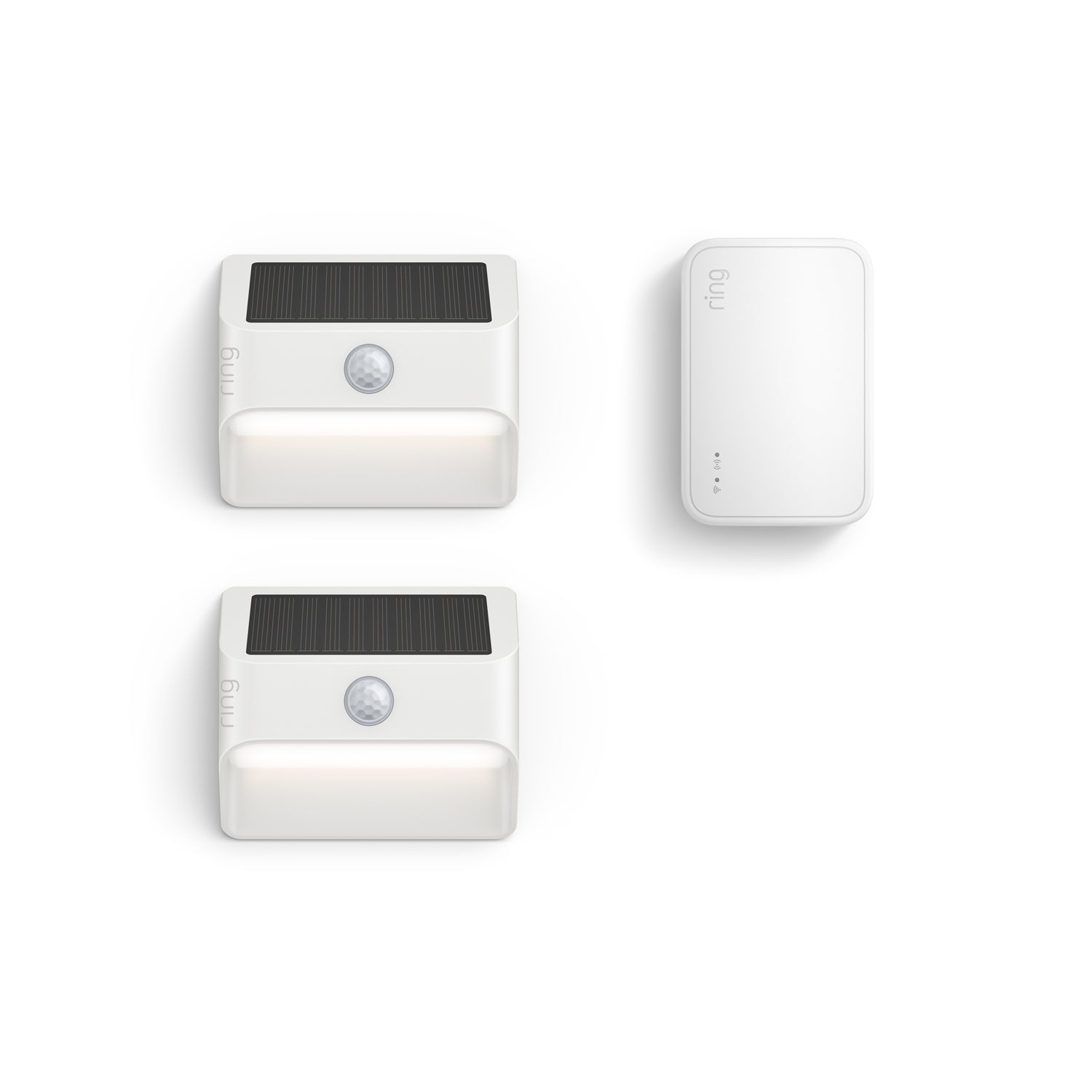 White:Smart Lighting 2-Pack Solar Steplight + Bridge