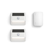 White:Smart Lighting 2-Pack Solar Steplight + Bridge