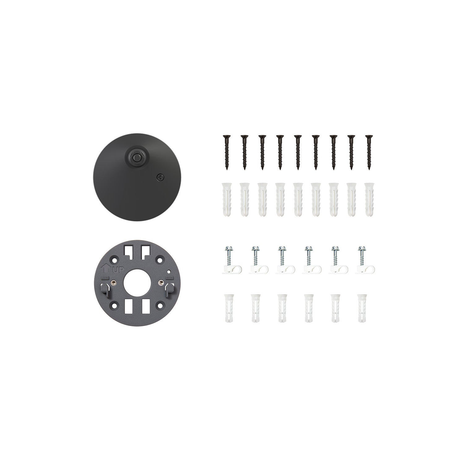 Spare Parts Kit for Outdoor Cam (2nd Gen) Plug-In in the color Black.