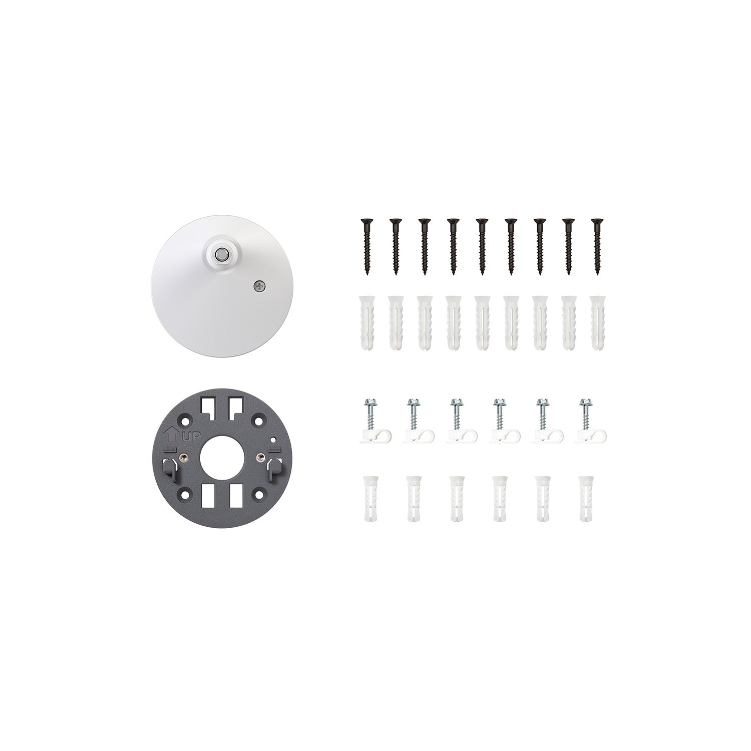 Spare Parts Kit for Outdoor Cam (2nd Gen) Plug-In in the color White.
