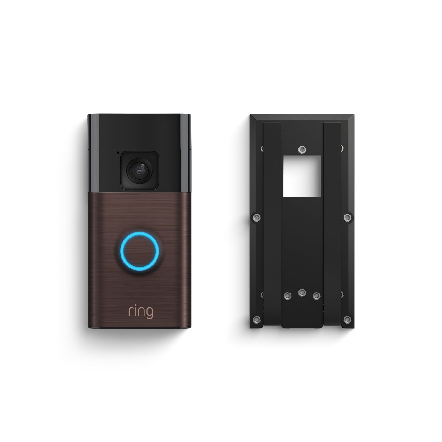 Venetian Bronze:Battery Doorbell + No-Drill Mount