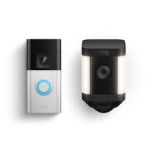 Black: Battery Doorbell Pro + Spotlight Cam Plus Battery