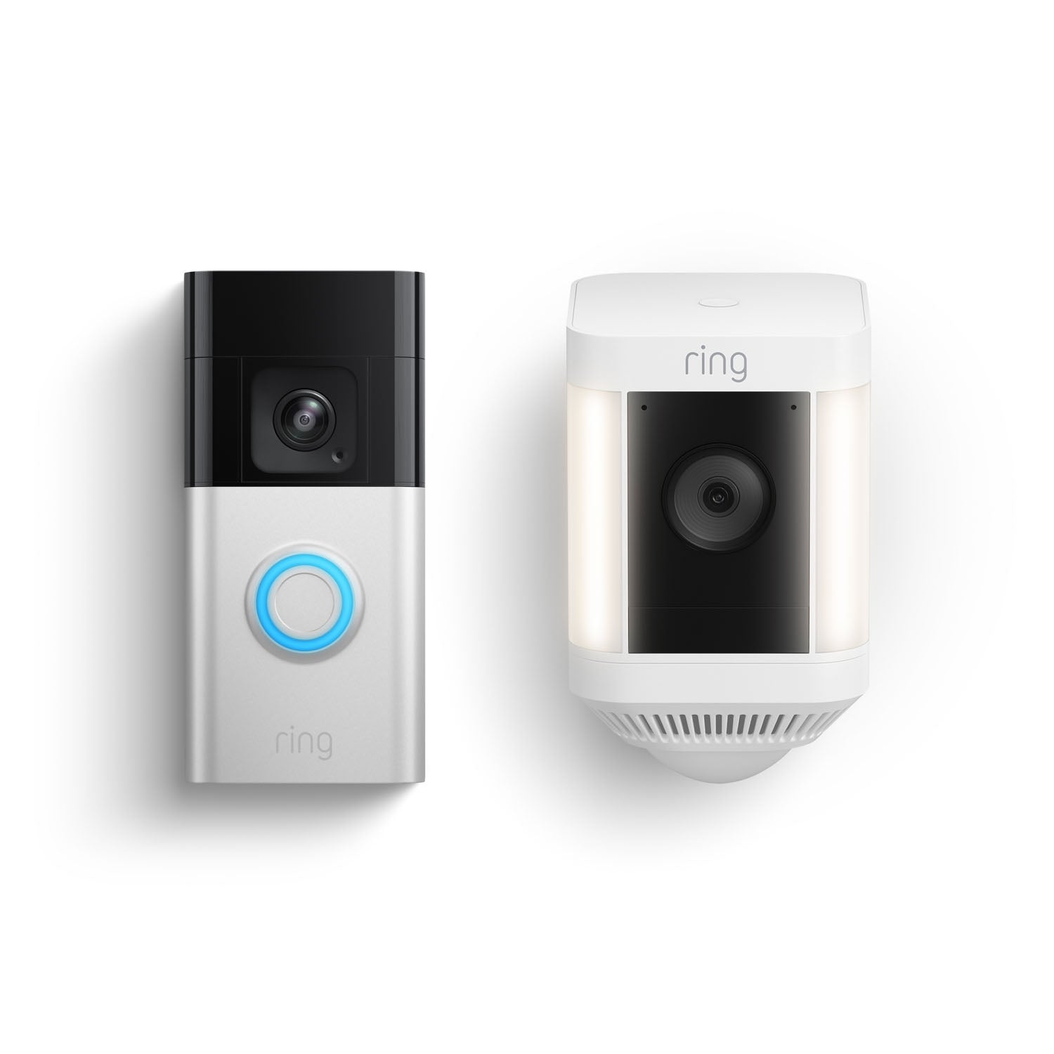 White: Battery Doorbell Pro + Spotlight Cam Plus Battery