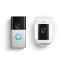White: Battery Doorbell Pro + Spotlight Cam Plus Battery