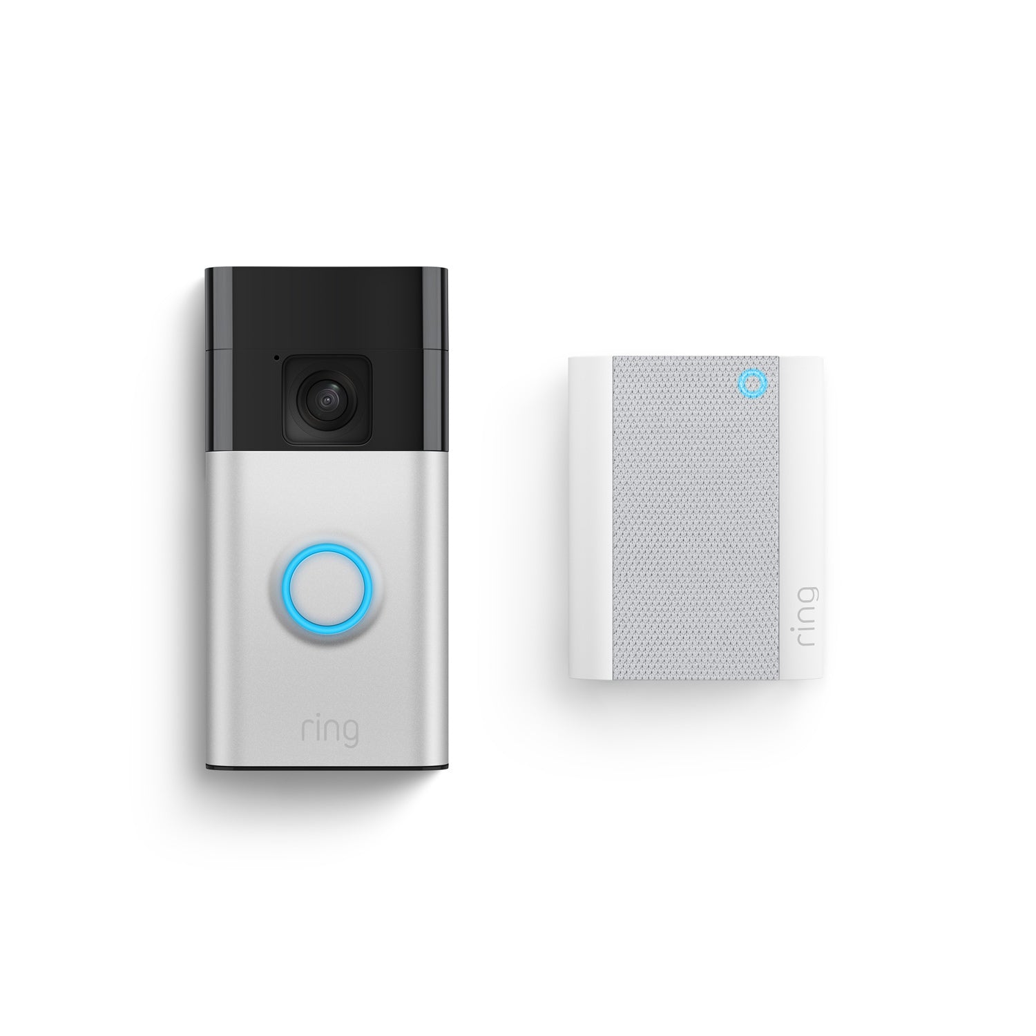 Satin Nickel:Battery Doorbell + Chime