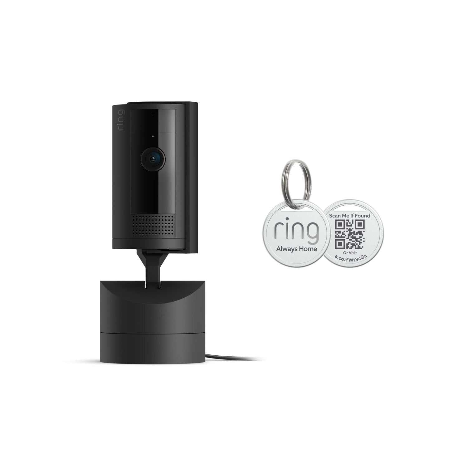 Black: Pan Tilt Indoor Cam Pet Tag