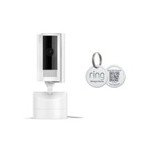 White: Pan Tilt Indoor Cam Pet Tag
