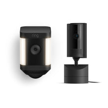 Black: Pan Tilt Indoor Cam Spotlight Cam Plus Battery