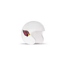 White football helmet with a red cardinal bird logo on the side, shown on a clean white background.