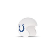 White football helmet with a blue horseshoe logo on the side, shown on a plain white background.