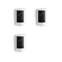 Plug-In / White / 3-pack:Outdoor Cam 2K