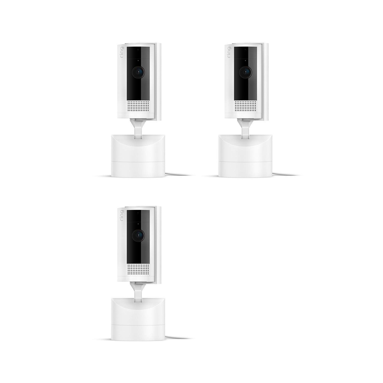 Plug-in / White / 3-Pack:Pan-Tilt Indoor Cam