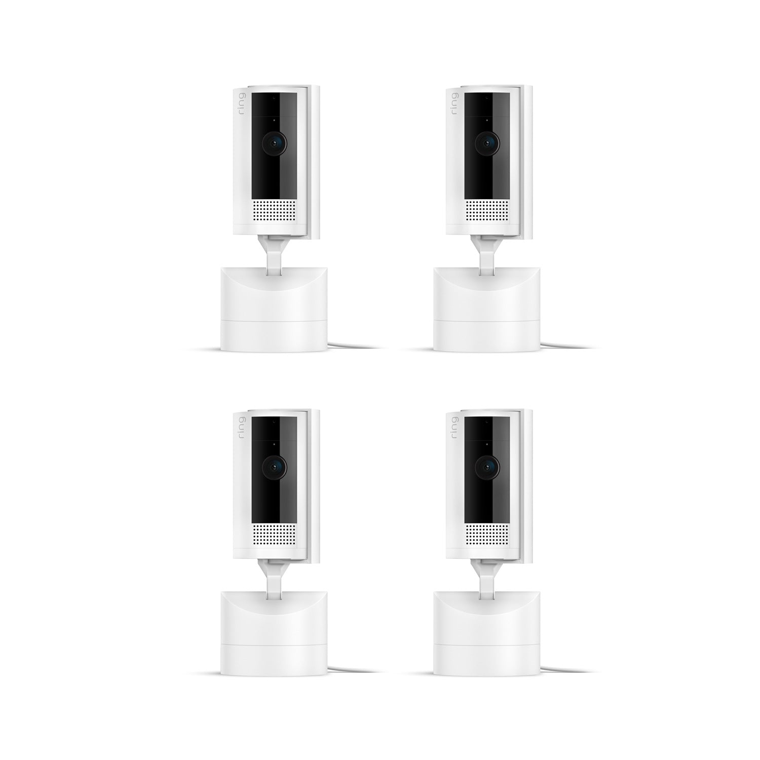 Plug-in / White / 4-Pack:Pan-Tilt Indoor Cam