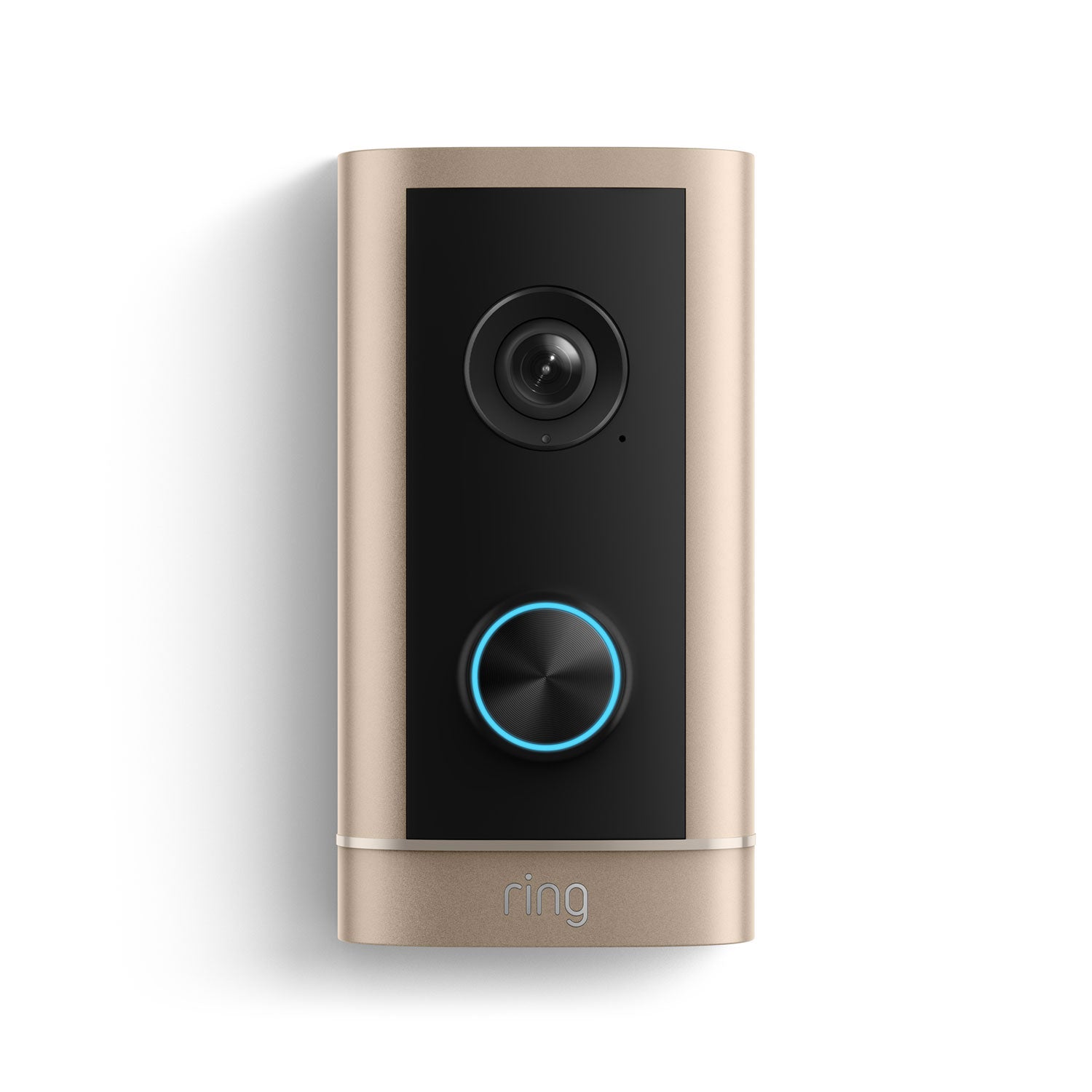 Wired Doorbell 4K Elite in Polished Sandstone shown front-facing on a white background.