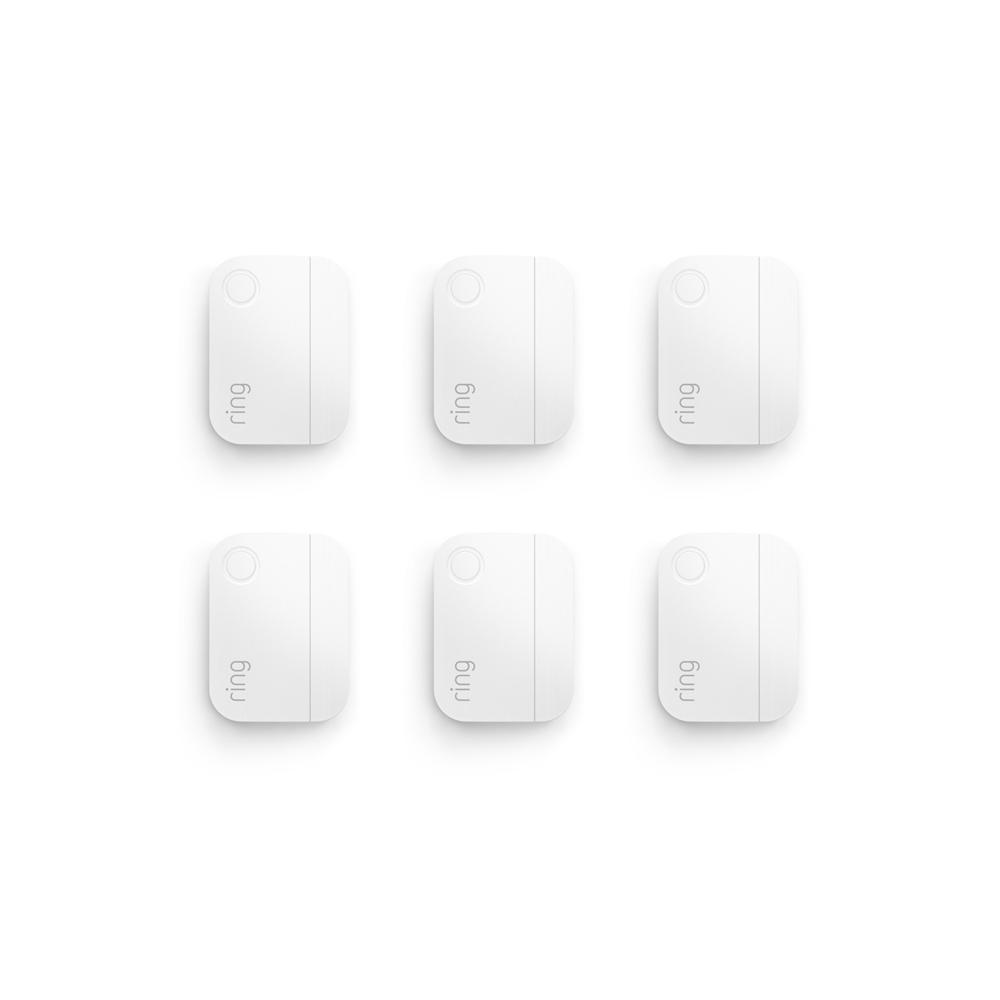 White:6-Pack Alarm Window and Door Contact Sensor (for 2nd Generation)