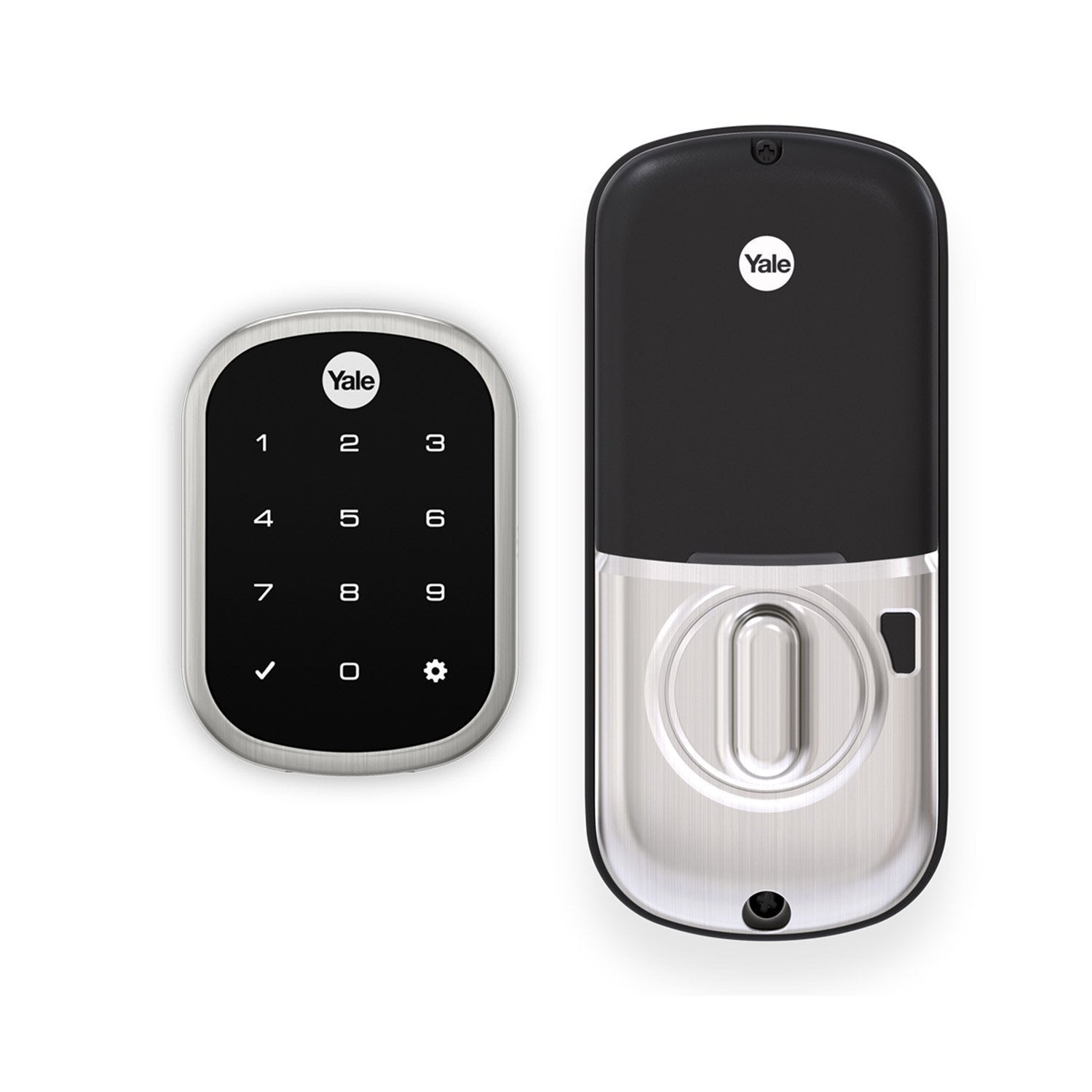 Satin Nickel:Yale Real Living Assure Lock SL With Z-Wave Plus (for Works with Ring Alarm Security System)