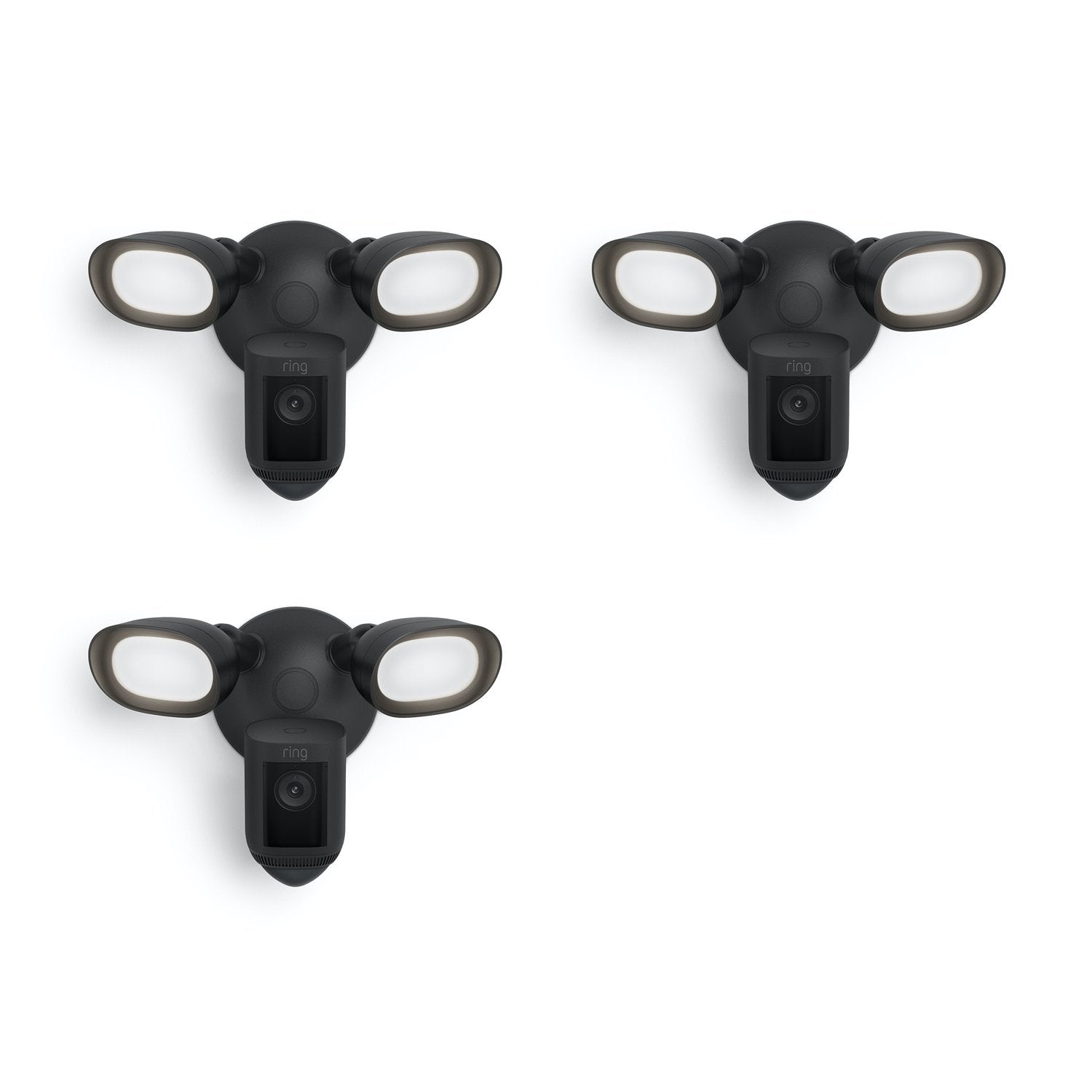 Wired / Black / 3-Pack:Floodlight Cam Pro