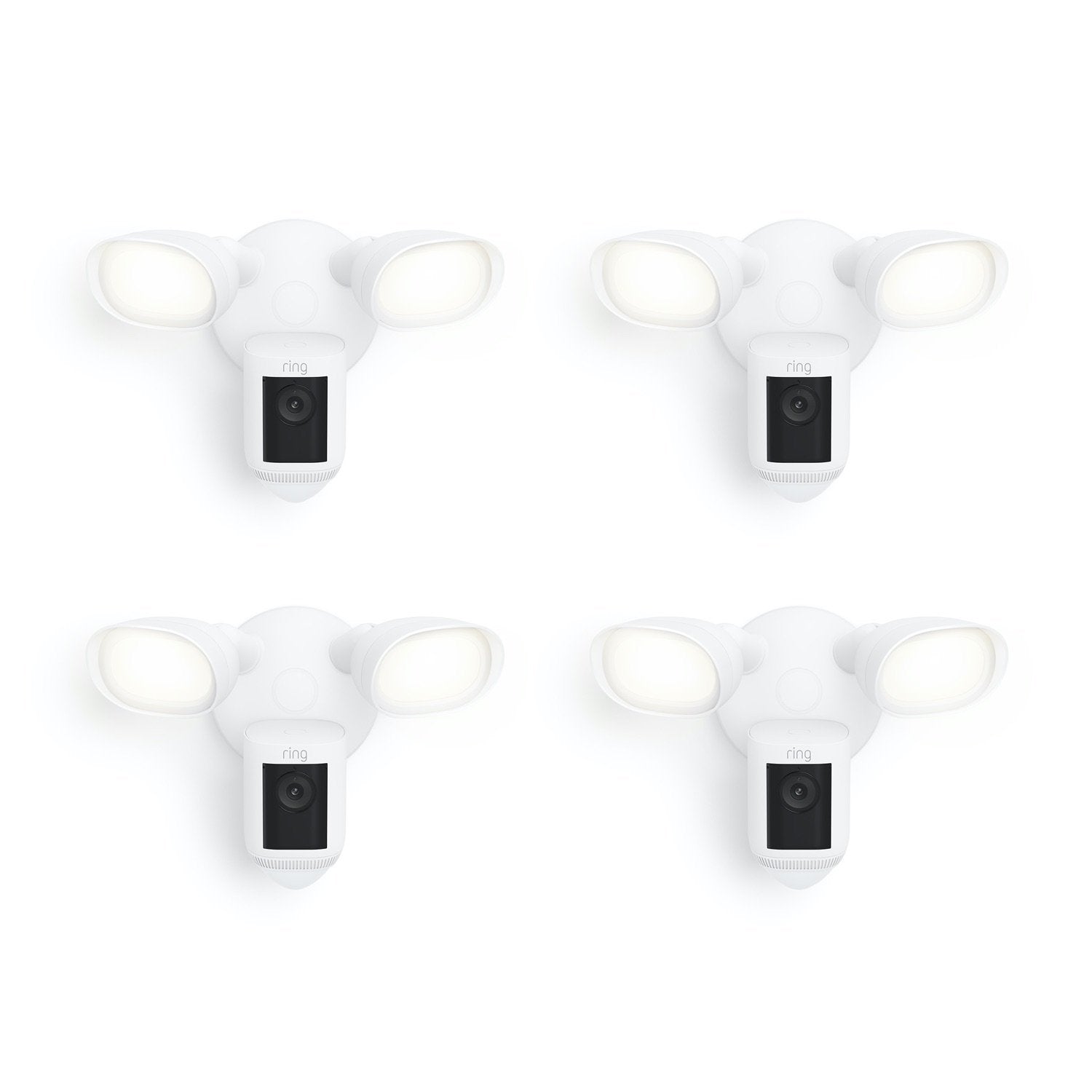 Wired / White / 4-Pack:Floodlight Cam Pro