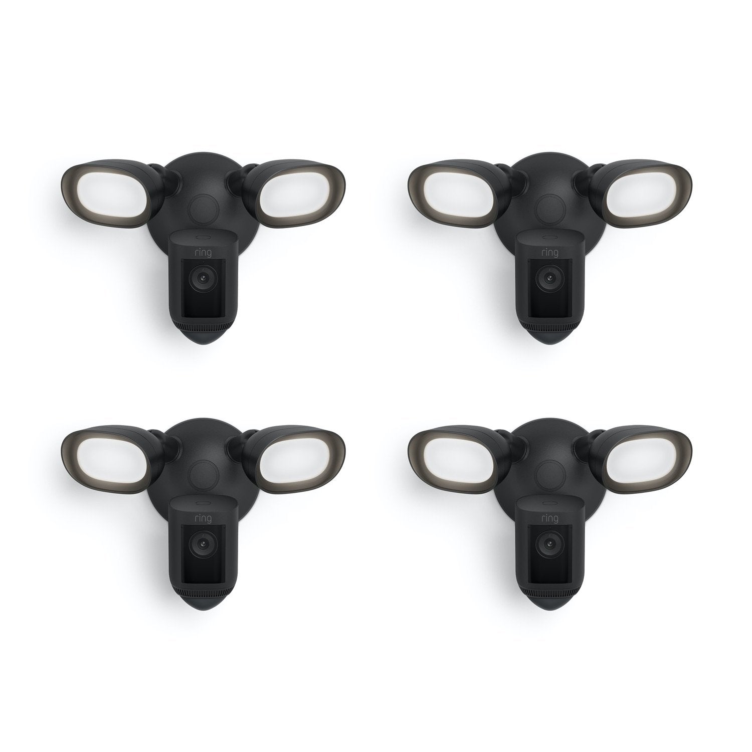 Wired / Black / 4-Pack:Floodlight Cam Pro