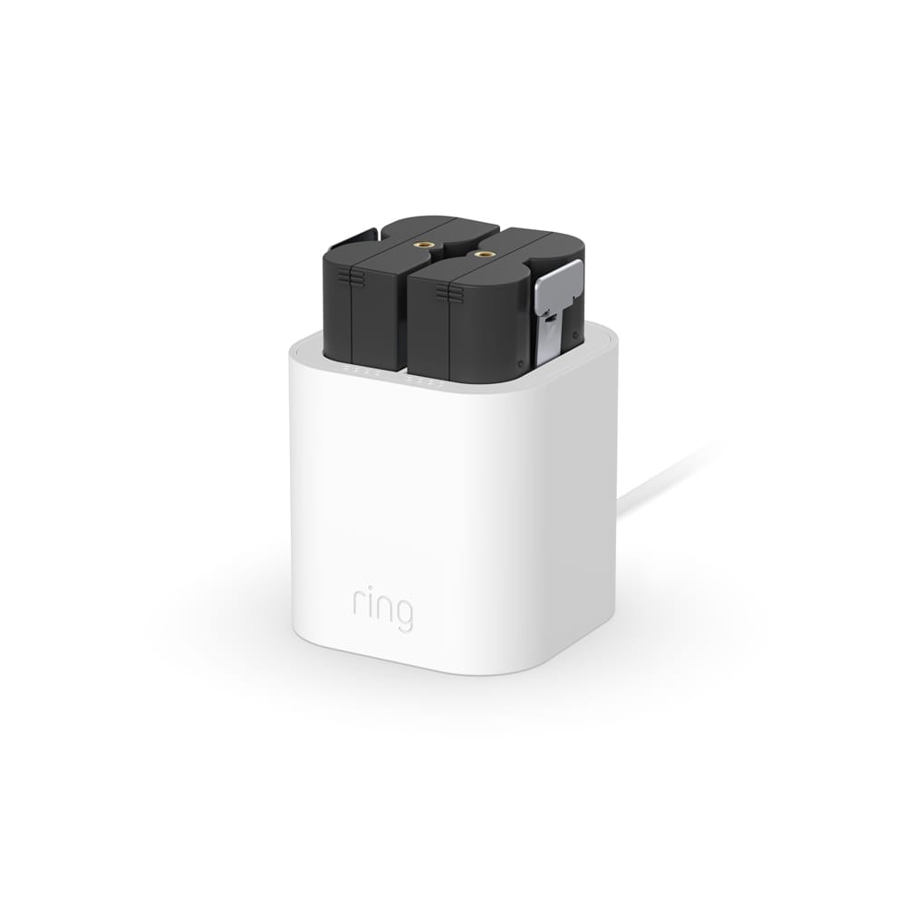 White:Charging Station + 2 Quick Release Battery Packs
