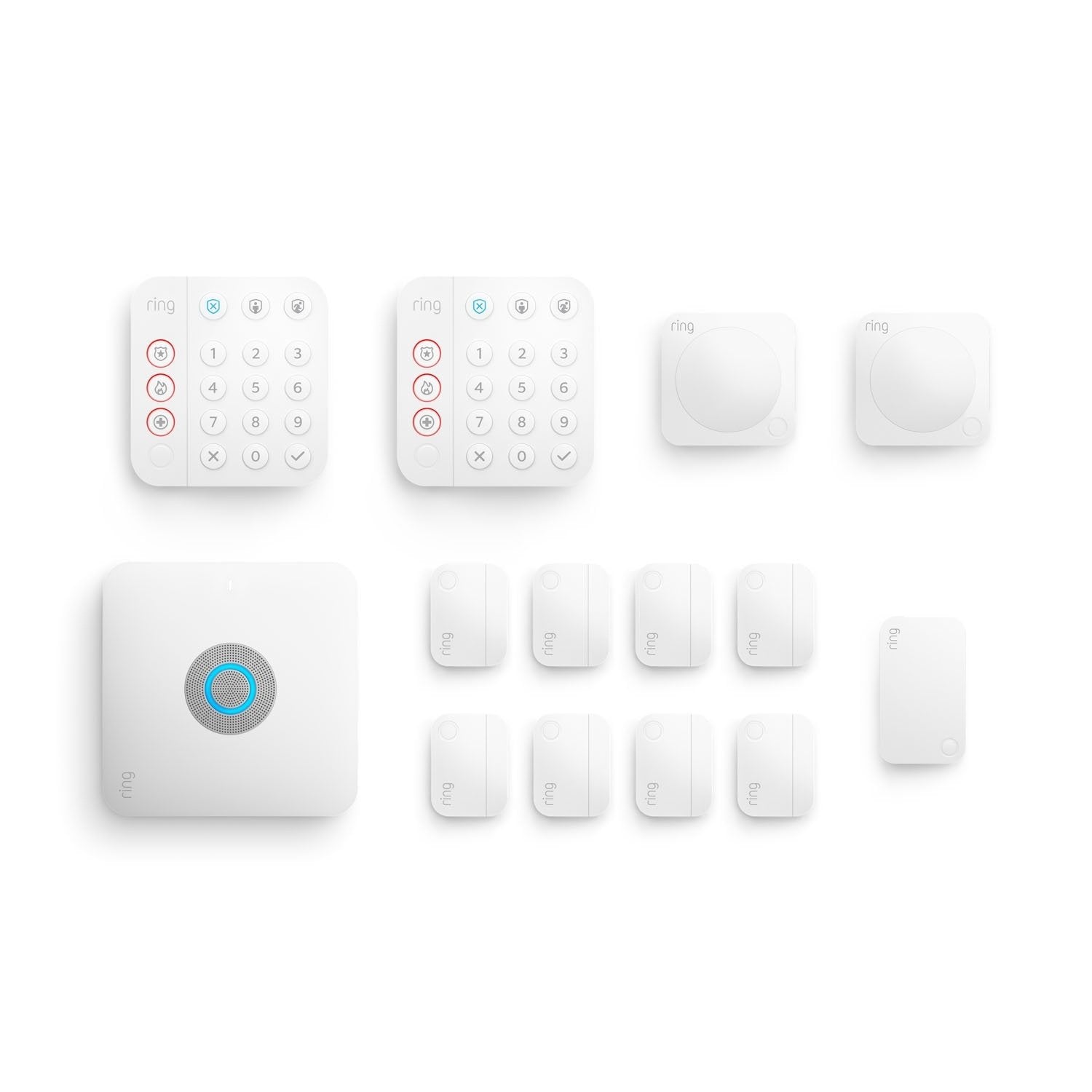 White:Alarm Pro Security Kit, 14-Piece (with built-in eero Wi-Fi 6 router)