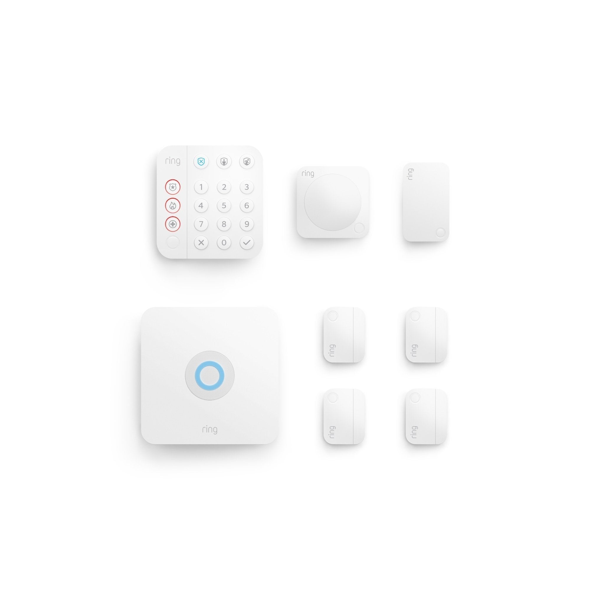 White:Alarm Security Kit, 8-Piece (2nd Generation)