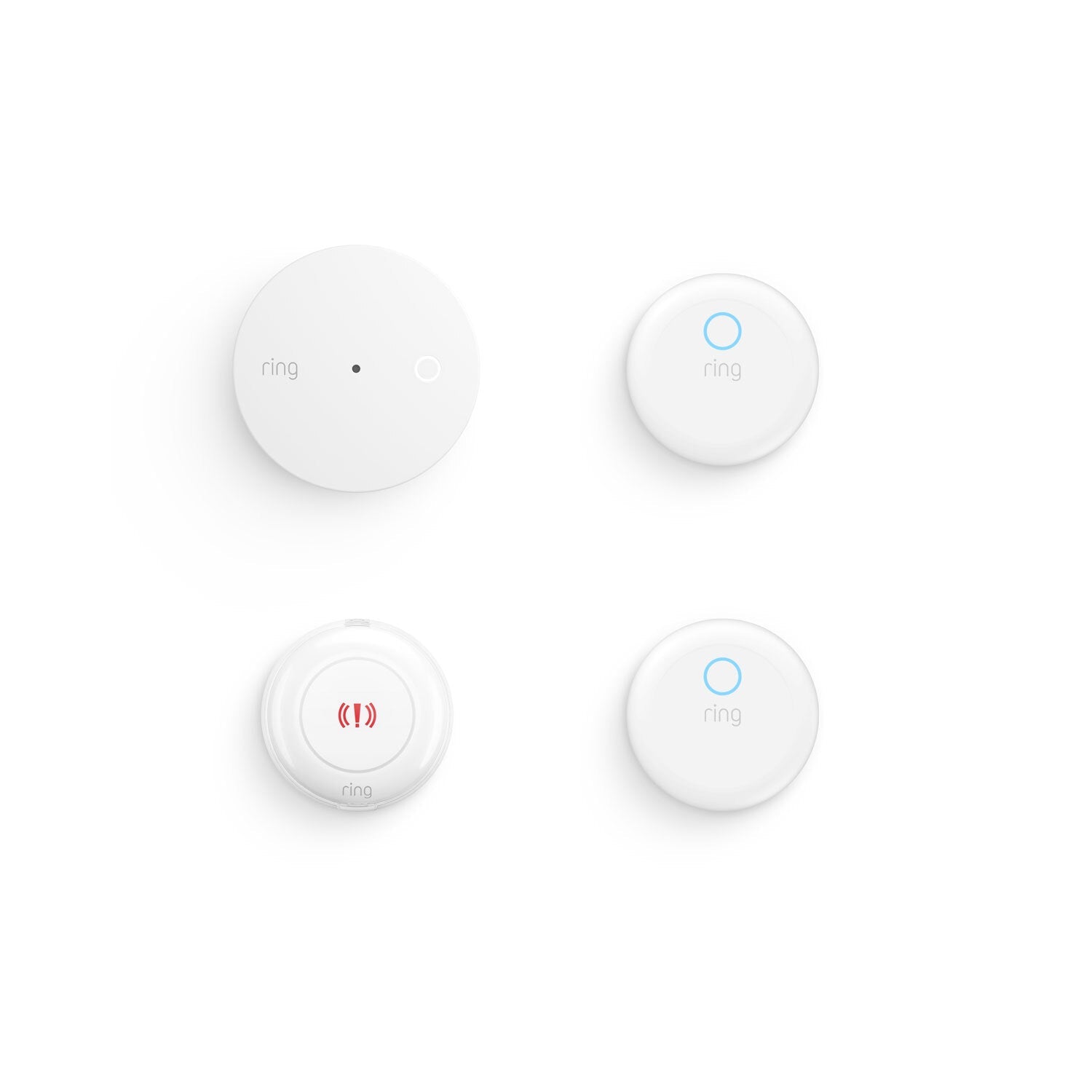 White:Home Safety Alarm Accessories Bundle