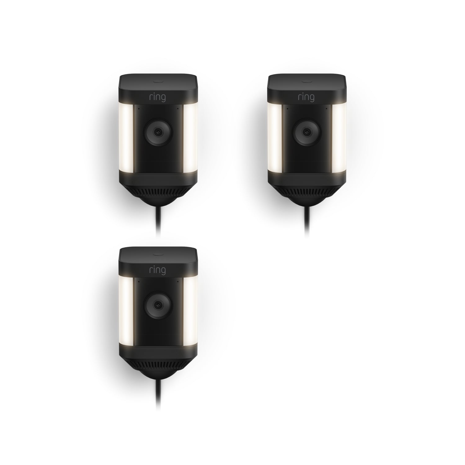 Plug-In / Black / 3-Pack:Spotlight Cam Plus