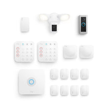 White:Whole Home Deluxe Kit (Wired Doorbell Pro (Video Doorbell Pro 2) + Floodlight Cam Wired Pro + Alarm Security Kit, 14-Piece)