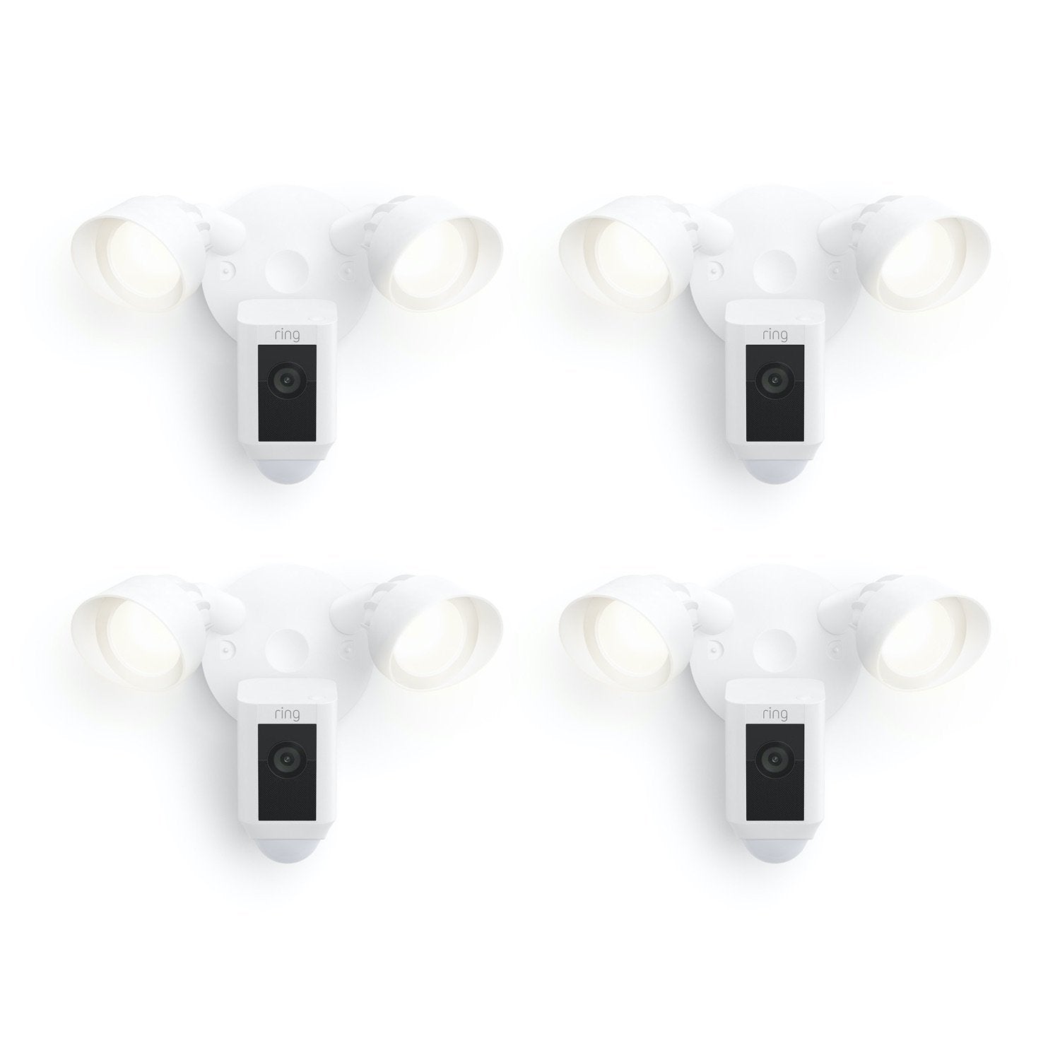 Wired / White / 4-Pack:Floodlight Cam Plus