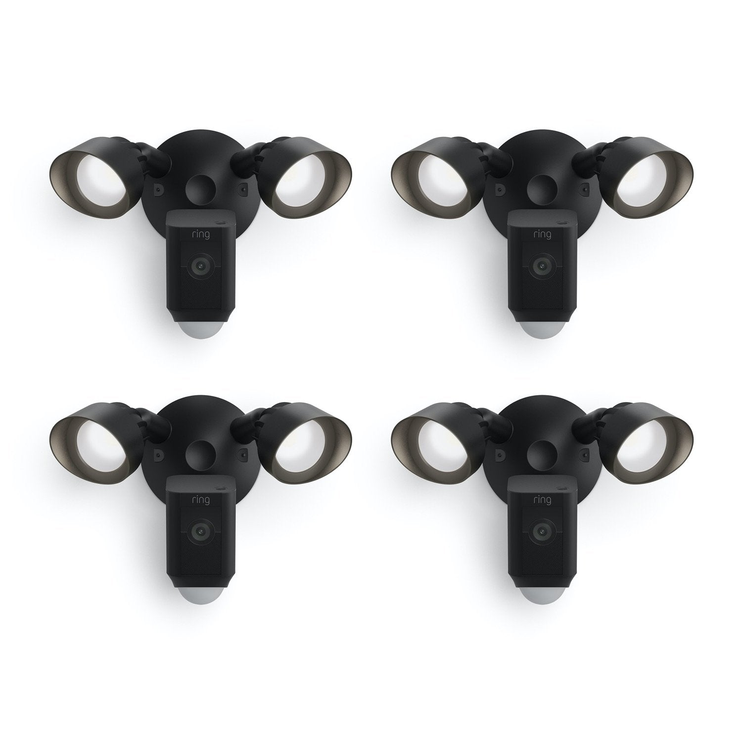 Wired / Black / 4-Pack:Floodlight Cam Plus