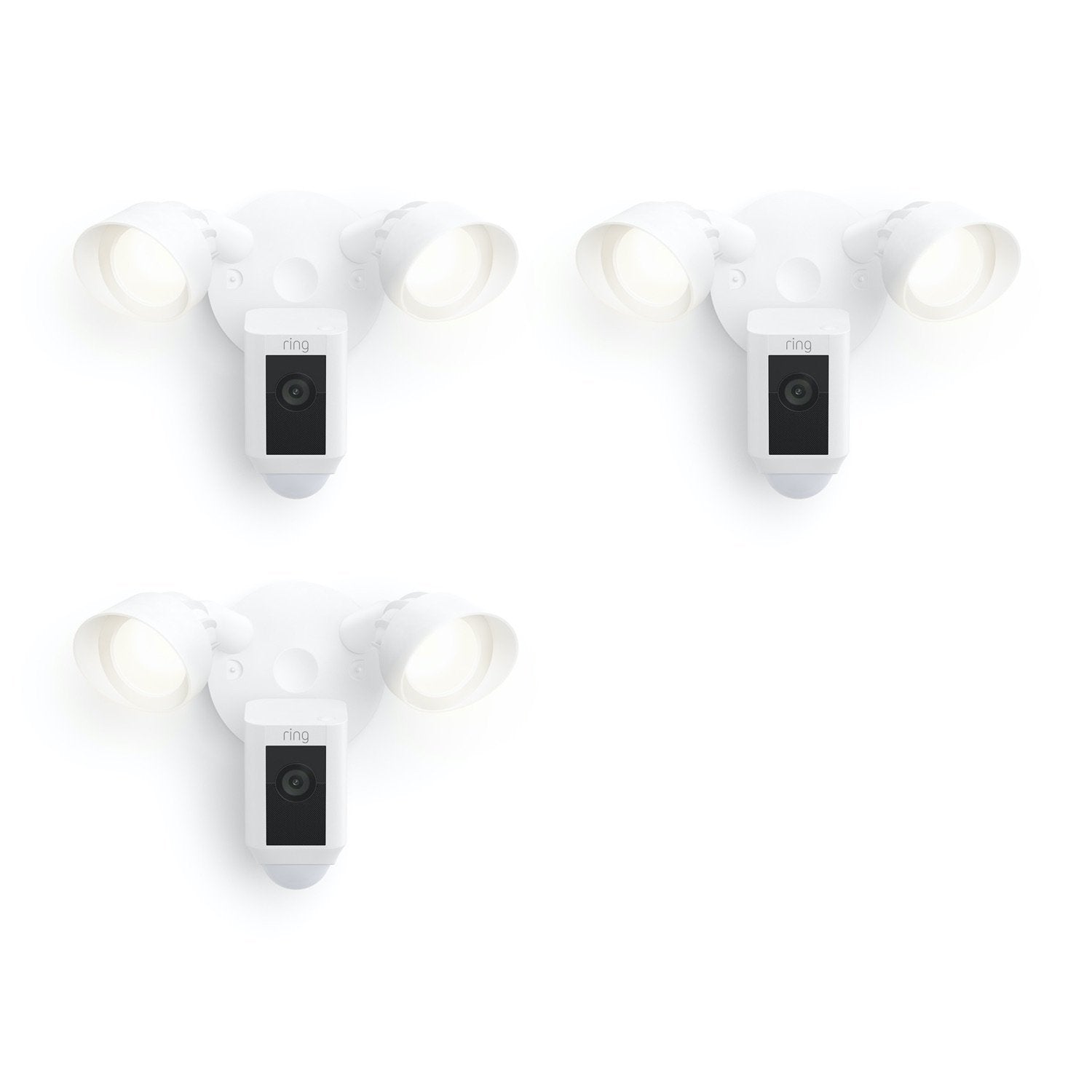 Wired / White / 3-Pack:Floodlight Cam Plus