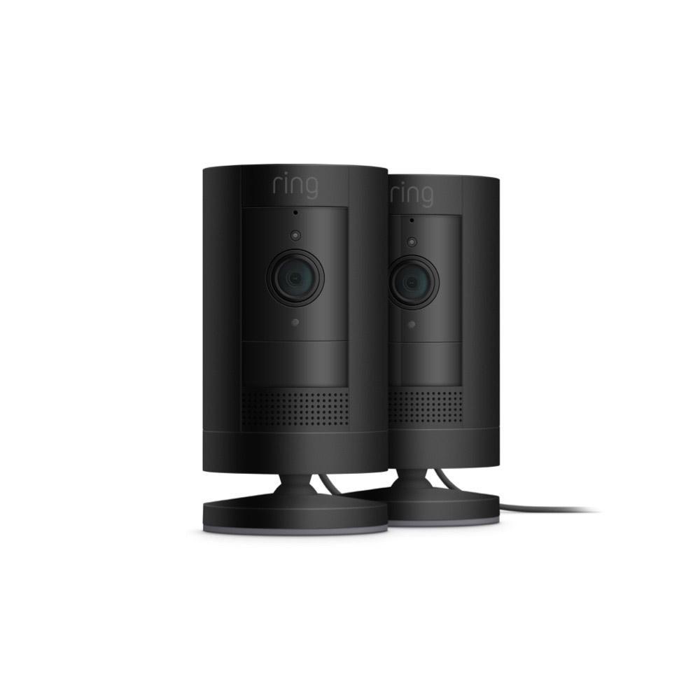 Plug-In / 2-Pack / Black:Outdoor Cam for Certified Refurbished