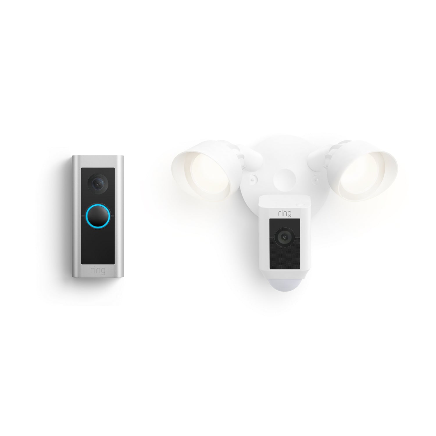 White:Wired Doorbell Pro (Video Doorbell Pro 2) + Floodlight Cam Wired Plus
