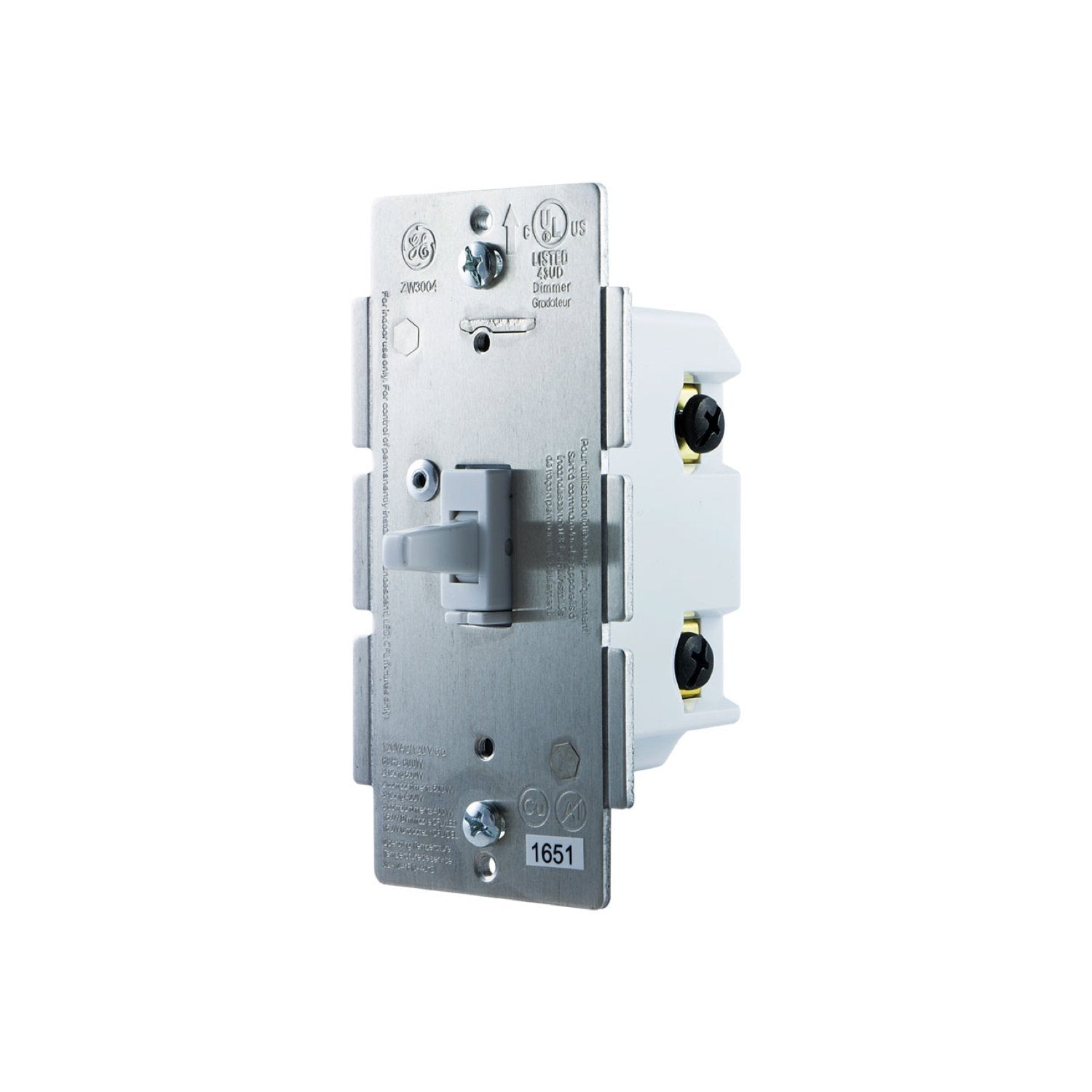 White: Out of stock:GE In-Wall Toggle Dimmer (for Works with Ring Alarm Security System)