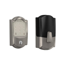 Satin Nickel:Schlage Encode Smart WiFi Deadbolt with Camelot Trim (for Works with Ring Video Doorbells and Cameras)
